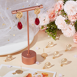 10Pcs Brass Stud Earring Findings&nbsp;KK-BBC0009-25
