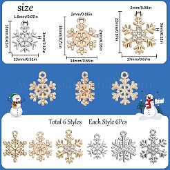 36Pcs 6 Style Alloy Pendants&nbsp;FIND-SC0004-63