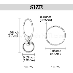 10Pcs Iron Swivel Snap Hooks Clasps&nbsp;IFIN-YW0003-39