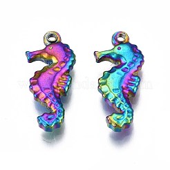 Rainbow Color 304 Stainless Steel Pendant Rhinestone Settings&nbsp;STAS-S119-075