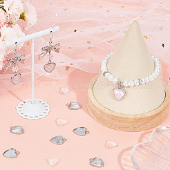 DIY Blank Heart Dome Pendant Making Kit&nbsp;DIY-SC0023-02