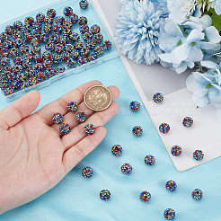 100Pcs Polymer Clay Pave Rhinestone Beads&nbsp;RB-PH0001-38B
