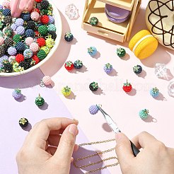 100Pcs Rubberized Style ABS Plastic Pendants&nbsp;KY-CJ0002-14