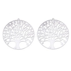 Non-Tarnish 201 Stainless Steel Filigree Pendants&nbsp;STAS-R102-37P
