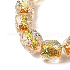 Handmade Foil Lampwork Beads Strands&nbsp;FOIL-C002-01D