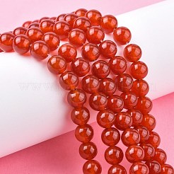 Natural Carnelian Beads Strands&nbsp;G-C076-8mm-2A