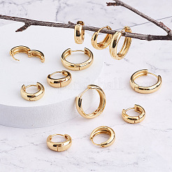 6 Pairs 3 Styles Brass Huggie Hoop Earrings&nbsp;EJEW-YS0001-01