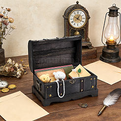 1Pcs Vintage Wooden Jewelry Treasure Chest Packaging Boxes for Trinkets&nbsp;CON-TW0001-06