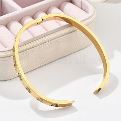 304 Stainless Steel Rhinestone Bangles for Women&nbsp;BJEW-Z092-15G