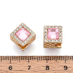 Rack Plating Alloy Rhinestone European Beads&nbsp;FIND-N011-01KCG