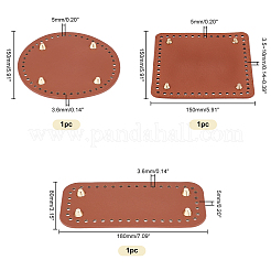 3Pcs 3 Style PU Leather Knitting Crochet Bags Nail Bottom Shaper Pad&nbsp;FIND-AR0001-72
