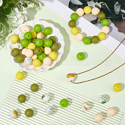 80Pcs 5 Styles Silicone Beads&nbsp;SIL-SC0003-06A