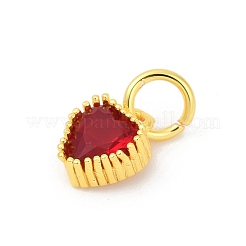 Brass Micro Pave Cubic Zirconia Pendants&nbsp;KK-H204-01G-07