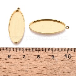 304 Stainless Steel Pendant Cabochon Component&nbsp;STAS-Q113-25C-G