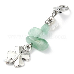 Natural Green Aventurine Chip Pendant Decorations&nbsp;HJEW-JM02712-01