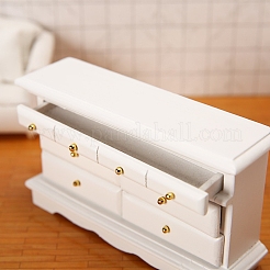 MDF Board Nightstand with Drawer Miniature Ornaments&nbsp;PW-WG05A12-01