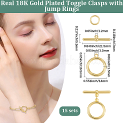 15 Sets Brass Toggle Clasps&nbsp;KK-BBC0021-11