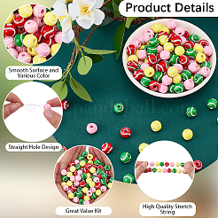 Spray Printed Opaque Acrylic European Beads&nbsp;SACR-SC0001-62