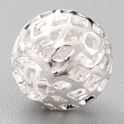 Long-Lasting Plated Hollowed Brass Beads&nbsp;KK-O133-002C-S