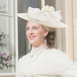 Imitation Linen Cloth Hat Fascinator Base&nbsp;AJEW-WH0314-493