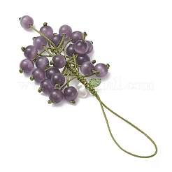 4Pcs Cat Eye Grape Pendant Decorations&nbsp;HJEW-TA00414