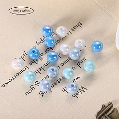 400Pcs 4 Colors Opaque Acrylic Beads&nbsp;MACR-SZ0001-79D