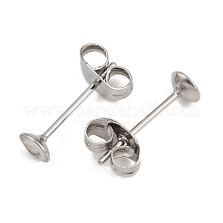 304 Stainless Steel Stud Earring Findings&nbsp;STAS-D389-03B-P