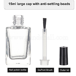 Transparent Glass Nail Polish Empty Bottle&nbsp;MRMJ-BC0002-45
