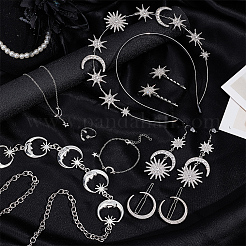 8 Styles Alloy Jewelry Sets&nbsp;SJEW-OC0001-02P