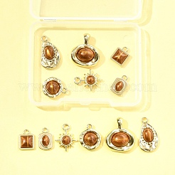 12Pcs 6 Styles Alloy Resin Pendants&nbsp;FIND-FS0004-05