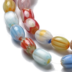 Handmade Millefiori Lampwork Beads Strands&nbsp;LAMP-F035-02