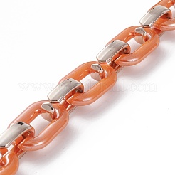 Handmade Opaque Acrylic Cable Chains&nbsp;AJEW-JB00890-04