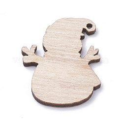 Undyed Wooden Pendants&nbsp;X-WOOD-S040-16