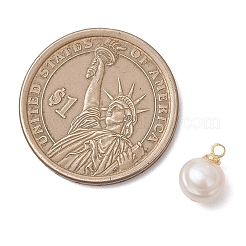Natural Cultured Freshwater Pearl Two Sides Polished Charms&nbsp;PALLOY-JF04867
