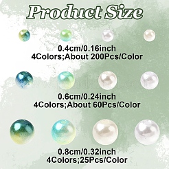 1140Pcs 12 Styles ABS Plastic Imitation Pearl Beads&nbsp;KY-YW0001-96A
