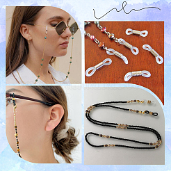 120Pcs 4 Colors Silicone Eyeglasses Chains Loop Ends&nbsp;AJEW-SC0002-54