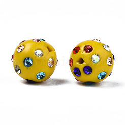 Polymer Clay Rhinestone Beads&nbsp;RB-T017-31F-A
