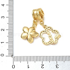 Mother's Day Brass Micro Pave Clear Cubic Zirconia Pendants&nbsp;CU-CBA4231-02A-G