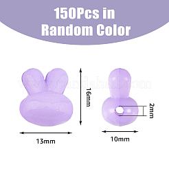 150Pcs Opaque Solid Color Bunny Acrylic Beads&nbsp;MACR-DC0001-06