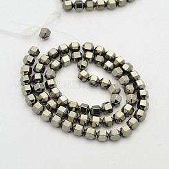 Hexagon Non-magnetic Synthetic Hematite Beads Strands&nbsp;G-D617-24