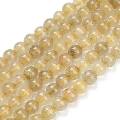 Natural Gold Rutilated Quartz Beads Strands&nbsp;G-H337-A04-03