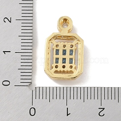 Rack Plating Brass Micro Pave Cubic Zirconia Pendants&nbsp;KK-A224-20G-04