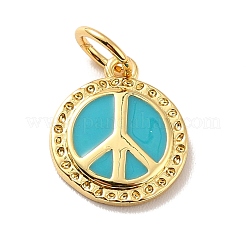 Rack Plating Brass Enamel Pendants&nbsp;KK-M230-17G
