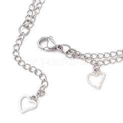 Heart Alloy Charm Bracelets&nbsp;BJEW-JB12038