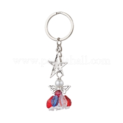 3Pcs Glass Angel Pendant Keychain&nbsp;KEYC-MZ00038-03