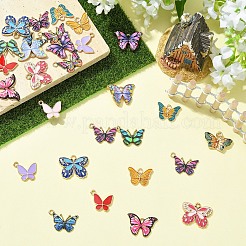 30Pcs 15 Styles Alloy Enamel Pendants&nbsp;ENAM-YW0009-48