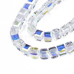 Electroplate Transparent Glass Beads Strands&nbsp;EGLA-N002-17A-B01