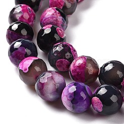 Natural Fire Crackle Agate Bead Strands&nbsp;G-K166-06F-10mm-01