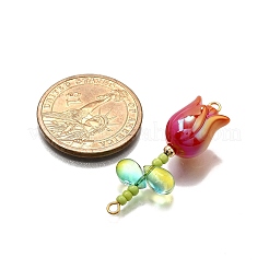 UV Plated Acrylic Flower Links Connector Charms&nbsp;PALLOY-TA00272