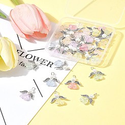30Pcs Angel Acrylic & Glass Pendant&nbsp;PALLOY-FZ00016